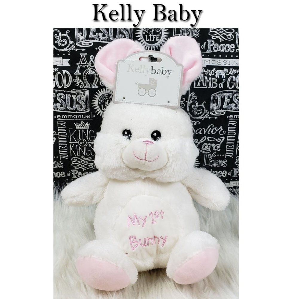 Kelly Baby Plush Rattle My 1st Bunny NWT